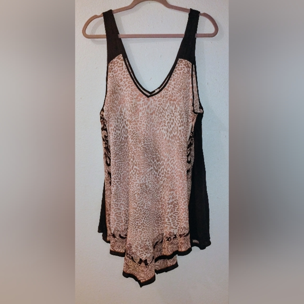 Free People Leopard Print Chemise/ Loungewear S
